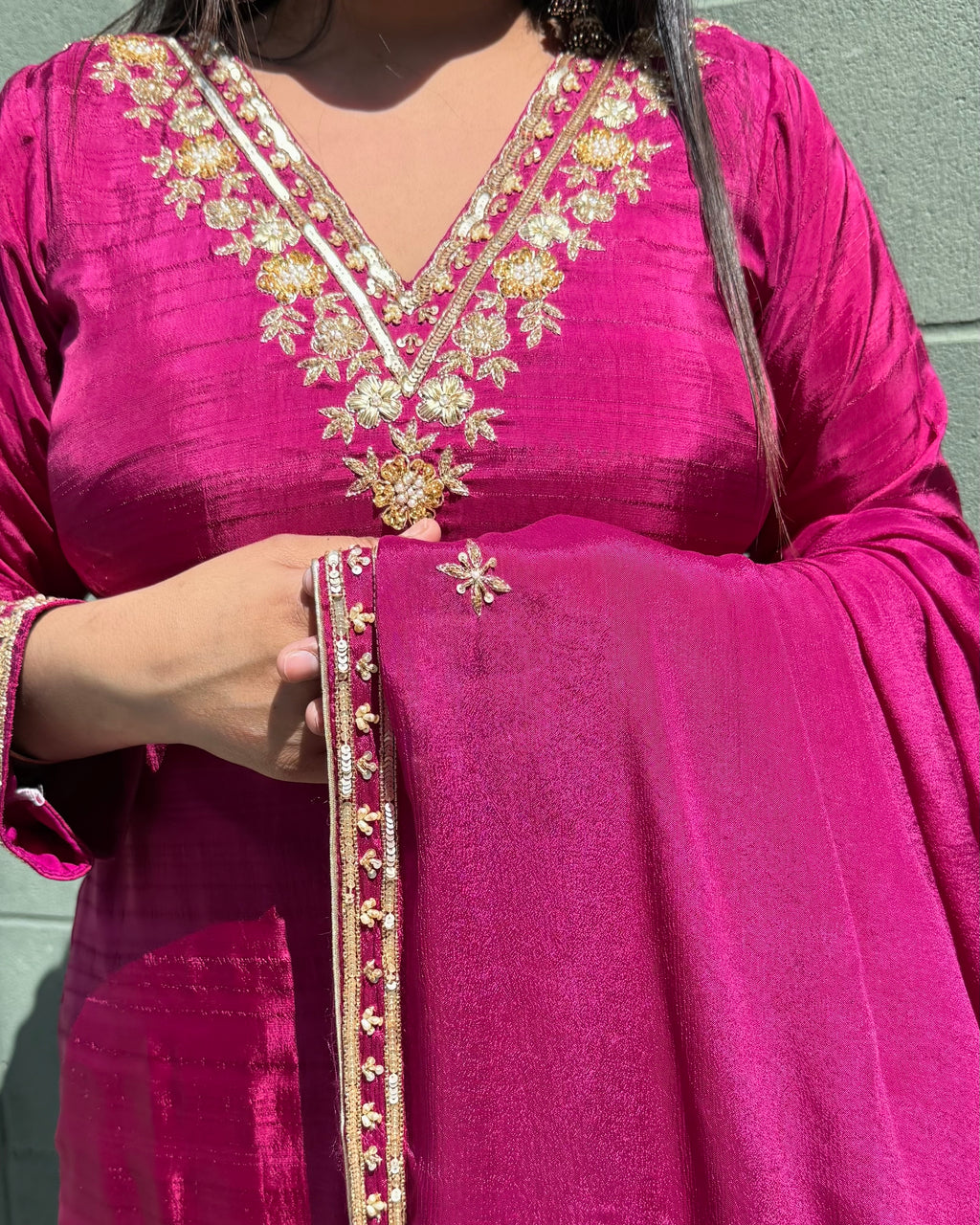 Pink Charm Plazo Suit