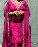Pink Charm Plazo Suit