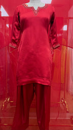 Red Grace Farshi Suit