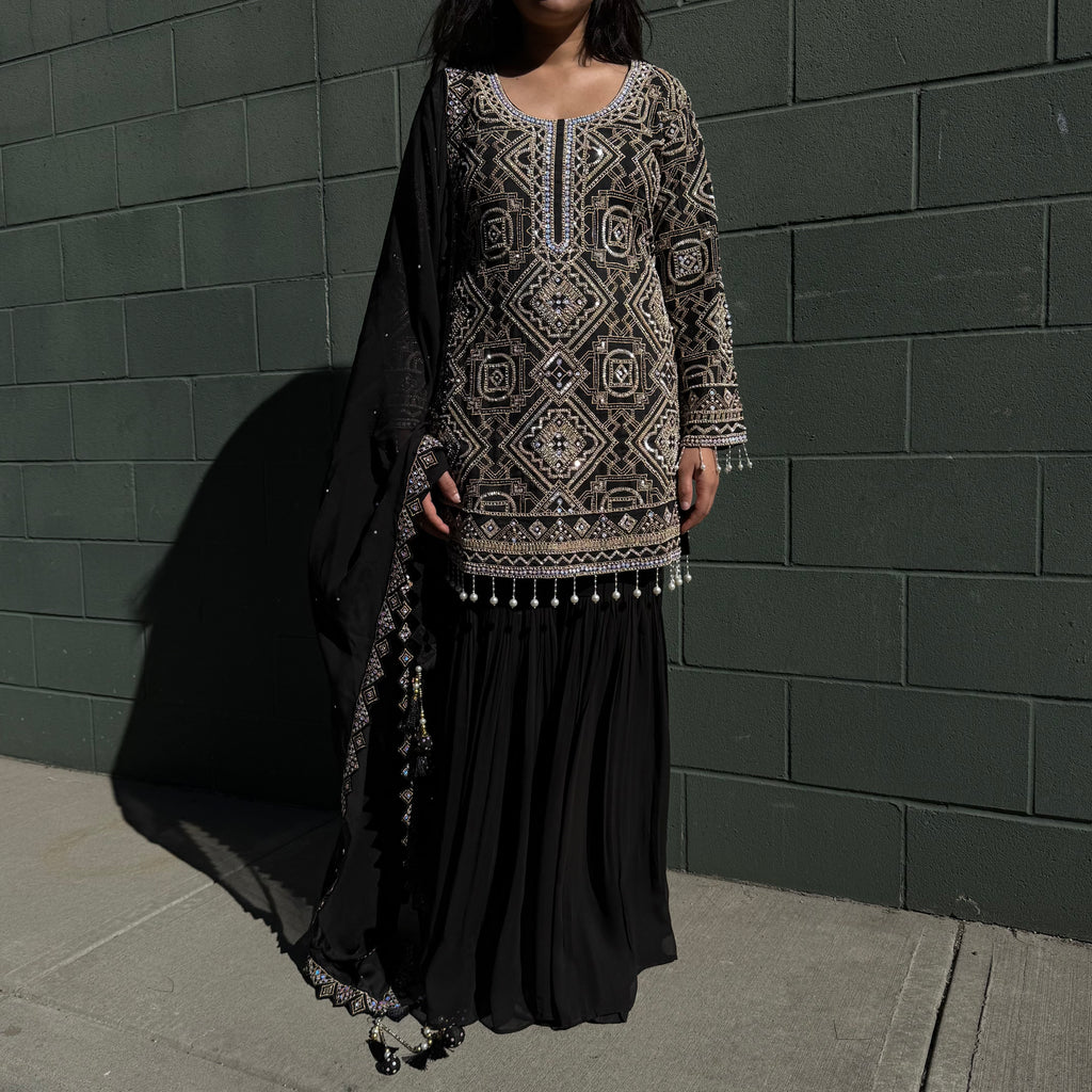 Jaal Raw Silk Gharara