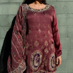 Luxe Satin Silk Printed Suit