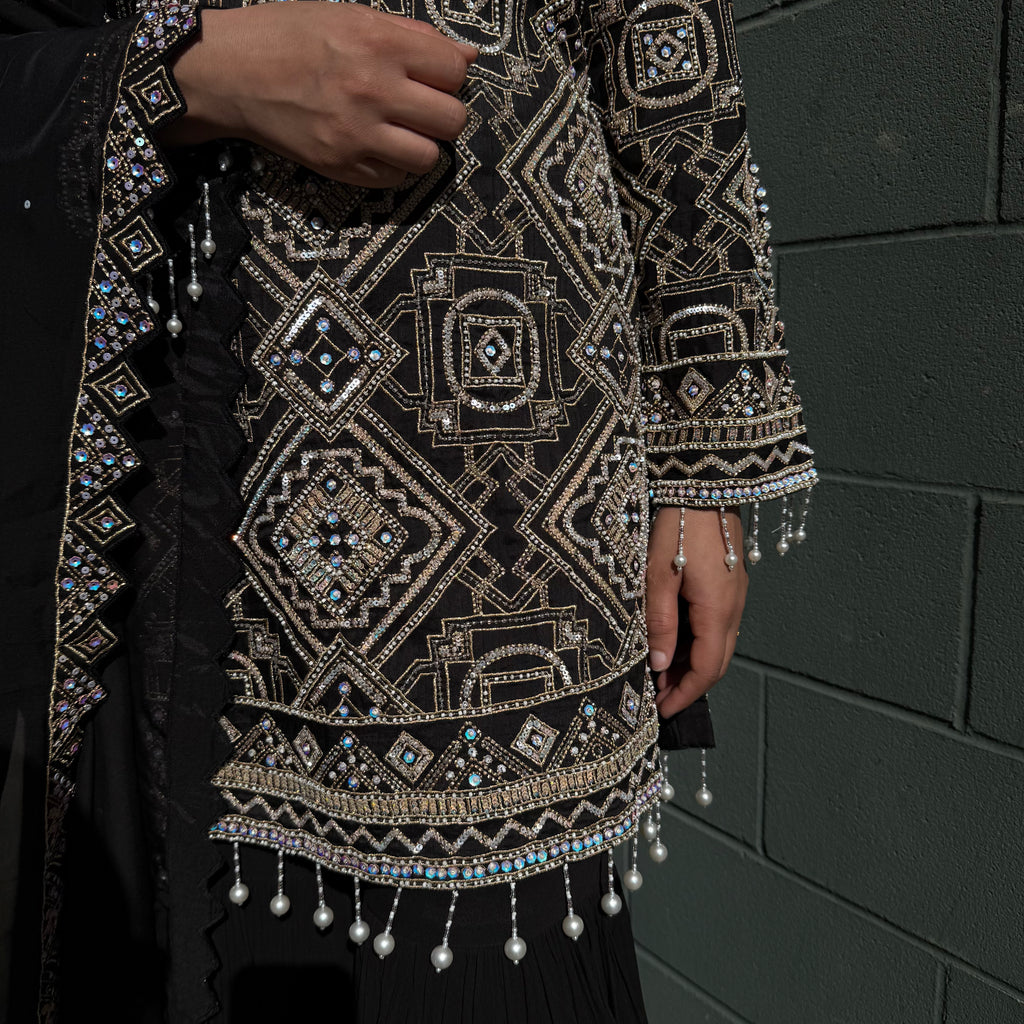 Jaal Raw Silk Gharara