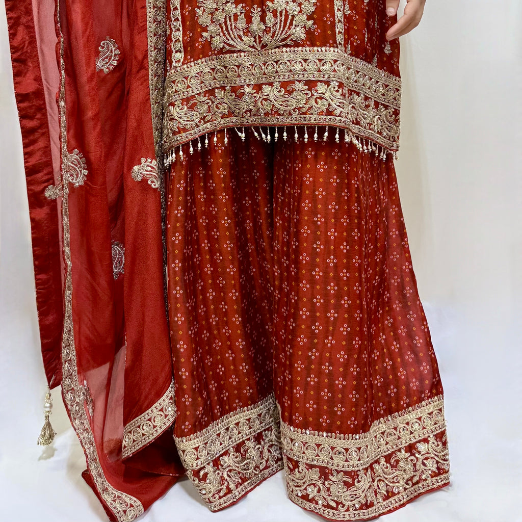 Bandani A-Line Plazo Suit