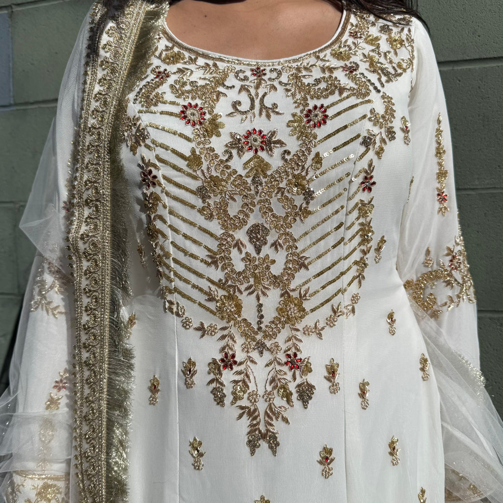 Ruby Dabka Gharara Suit
