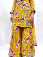 Mustard Shores Muslin Gharara Suit