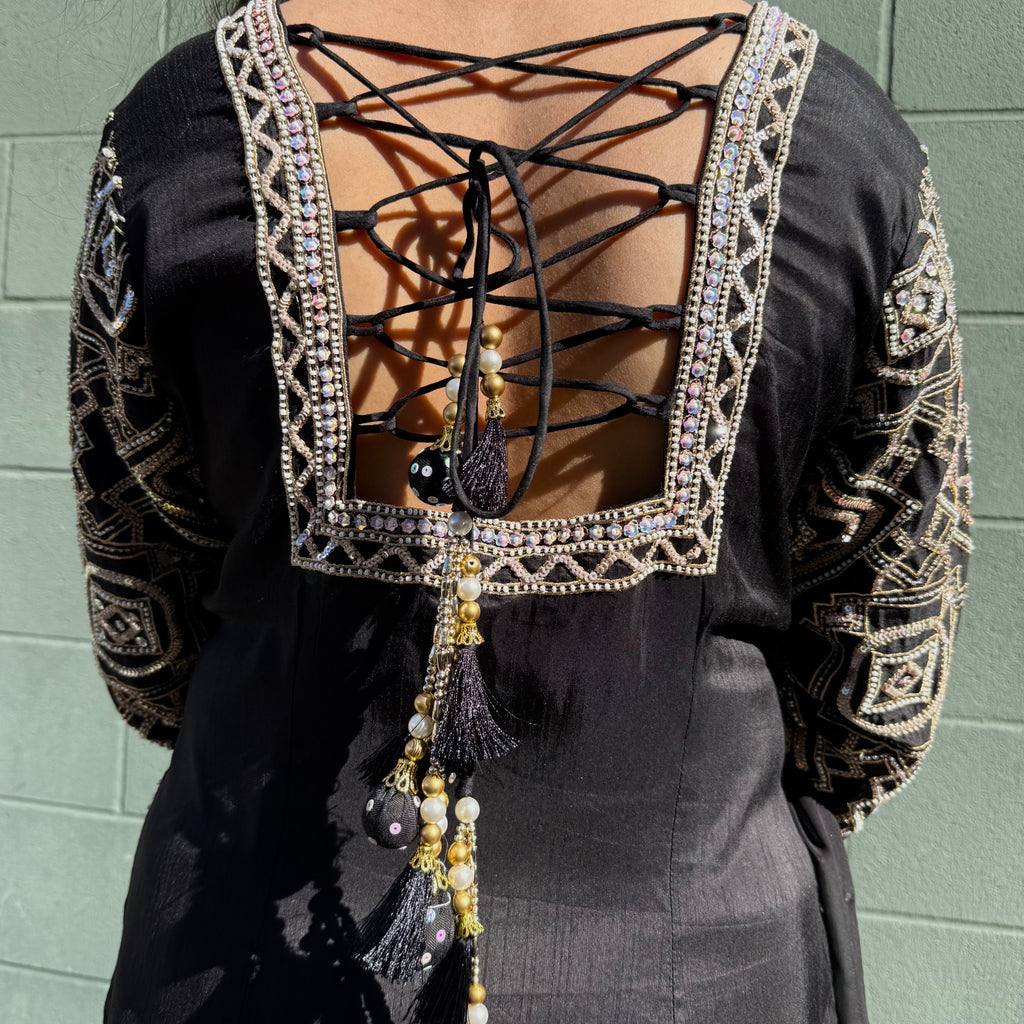 Jaal Raw Silk Gharara