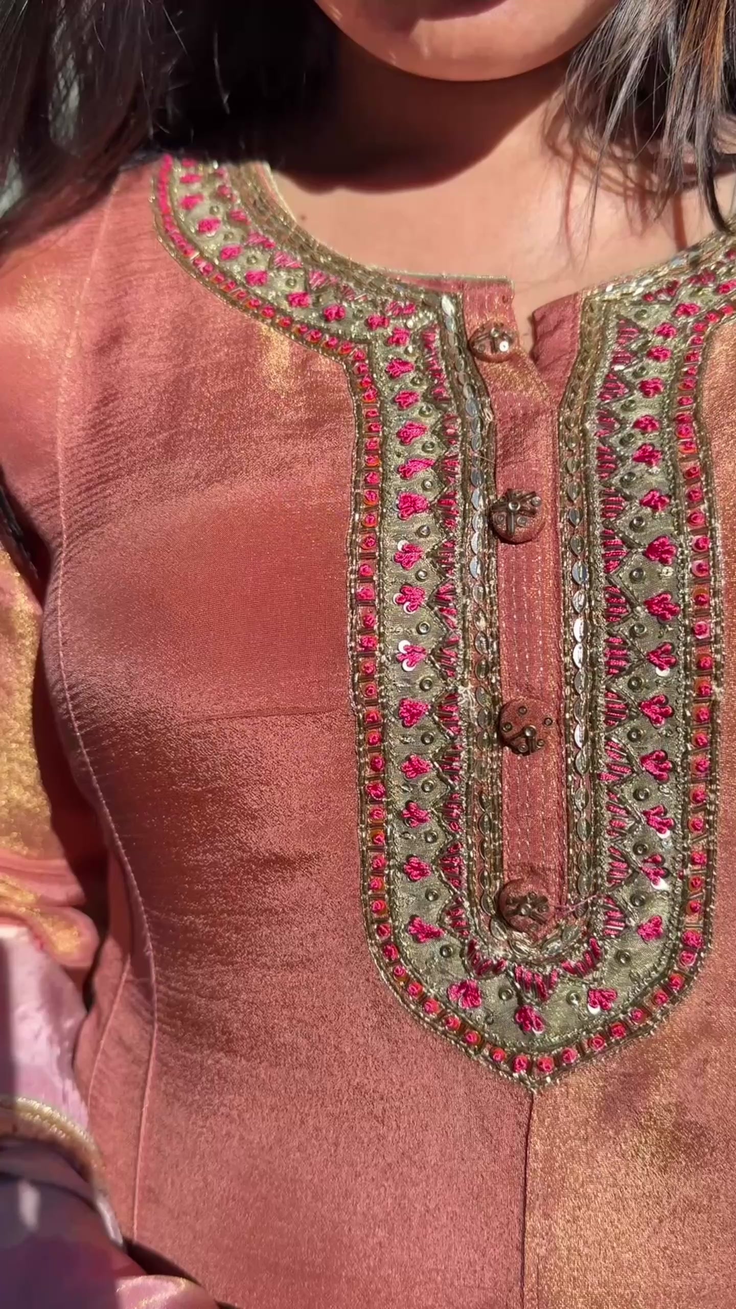 Rust Shimmer Kalli Suit